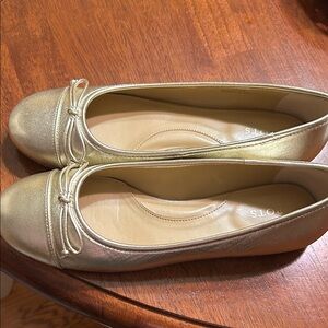 Talbots Shimmering Gold Ballet Flats